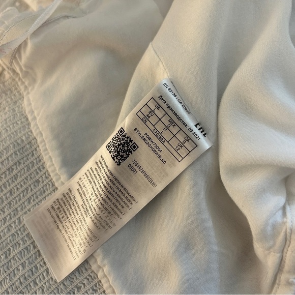 ❤️ Guess White Ruffled Blouse L - Picture 5 of 9